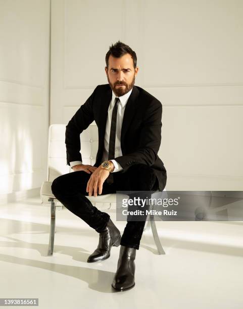 Actor Justin Theroux is photographed for EMMY Magazine on February 2, 2021 in New York City. PUBLISHED IMAGE.