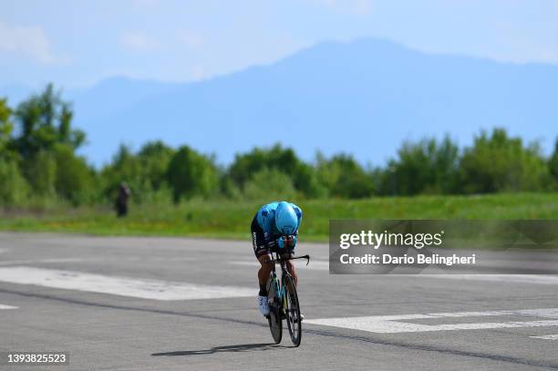 Andrey Zeits of Kazahkstan and Team Astana – Qazaqstan sprints during the 75th Tour De Romandie 2022 - Prologue a 5,12km individual time trial from...