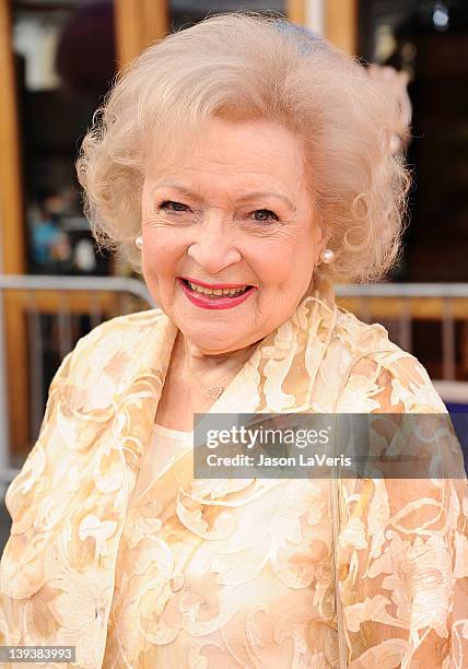 Actress Betty White attends the premiere of Dr. Seuss' "The Lorax" at Universal Studios Hollywood on February 19, 2012 in Universal City, California.