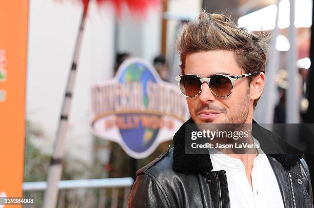Actor Zac Efron attends the premiere of Dr. Seuss' "The Lorax" at Universal Studios Hollywood on February 19, 2012 in Universal City, California.
