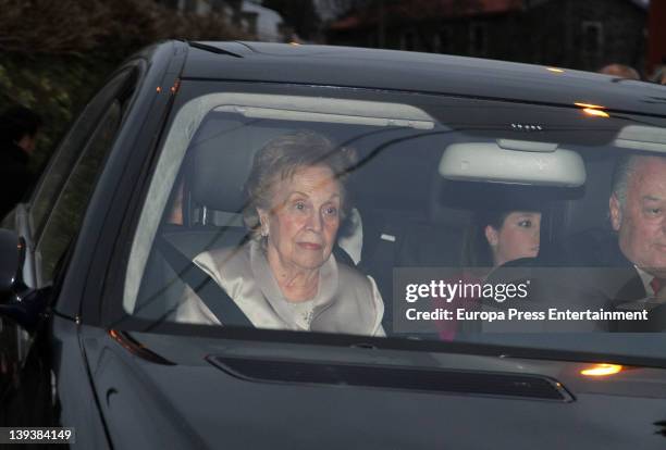 Relatives and friends attend Marta Ortega and Sergio Alvarez Wedding at Pazo de Anceis on February 18, 2012 in A Coruna, Spain.