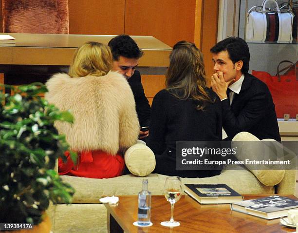 Marta Ortega and Sergio Alvarez attend a party the night before their wedding at Finisterre hotel on February 17, 2012 in A Coruna, Spain.