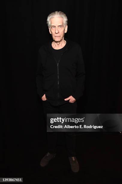 David Cronenberg attends CinemaCon 2022 - The State of the Industry and NEON Presentation at The Colosseum at Caesars Palace during CinemaCon, the...