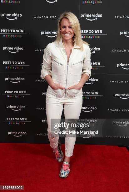 Chemmy Alcott attends the UK premiere of new documentary series 'Prep to Win: Harlequins', at Ritzy Picturehouse on April 26, 2022 in London,...