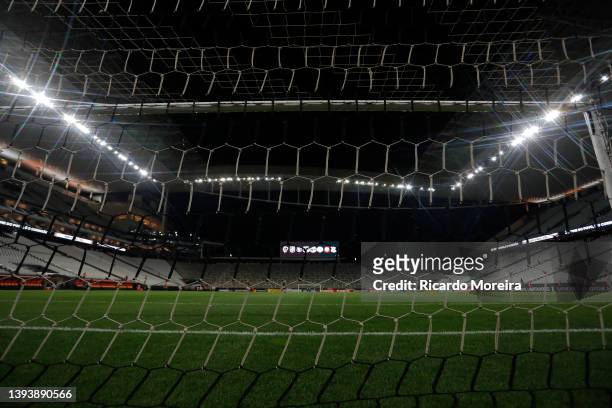 General view of stadium before a match between Corinthians and Boca Juniors as part of Group E of Copa CONMEBOL Libertadores 2022 at Neo Química...