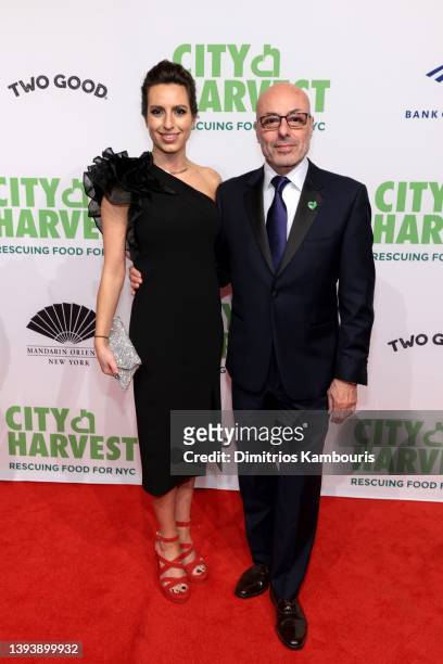 Sophie Leibowitz and Alfred Portale attend the City Harvest Presents The 2022 Gala: Red Supper Club at Cipriani 42nd Street on April 26, 2022 in New...