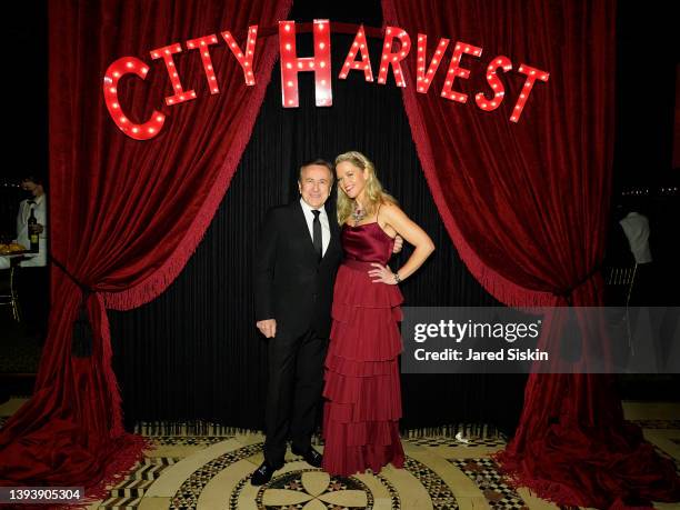 Daniel Boulud and Katherine Gage attend City Harvest Presents The 2022 Gala: Red Supper Club at Cipriani 42nd Street on April 26, 2022 in New York...