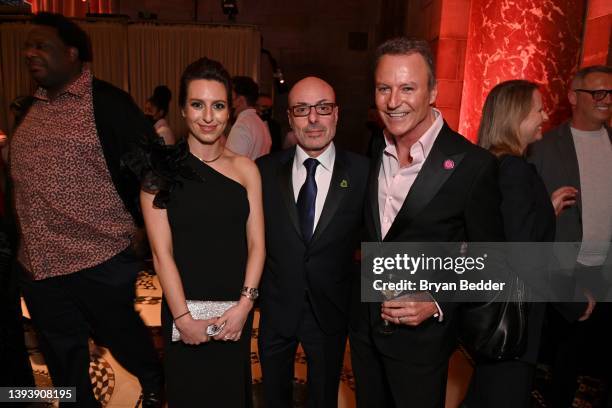 Sophie Leibowitz, Alfred Portale and Colin Cowie attend the City Harvest Presents The 2022 Gala: Red Supper Club at Cipriani 42nd Street on April 26,...