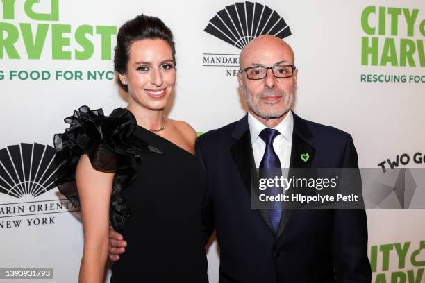 Sophie Leibowitz and Alfred Portale attend the 2022 City Harvest "Red Supper Club" Fundraising Gala at Cipriani 42nd Street on April 26, 2022 in New...
