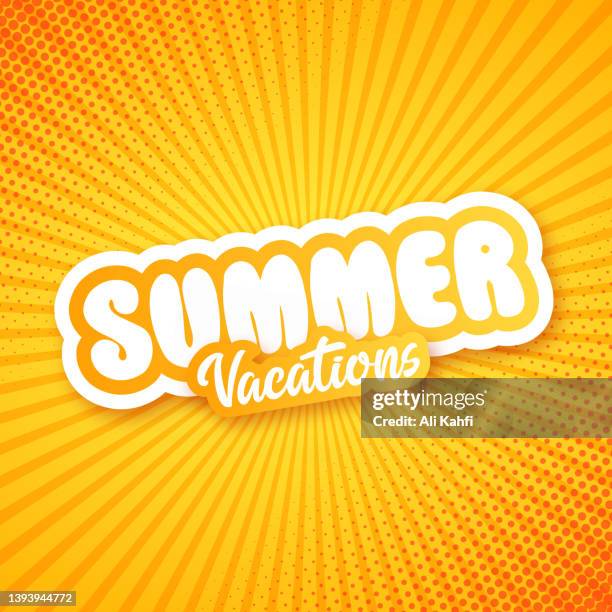 summer vacations lettering background - back lit stock illustrations