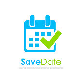 Save the date, calendar vector