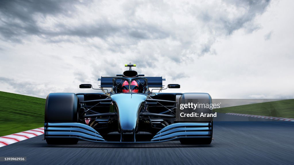 Getty Racing Black Race Car Driving On A Race Track High-Res Stock Photo - Getty Images