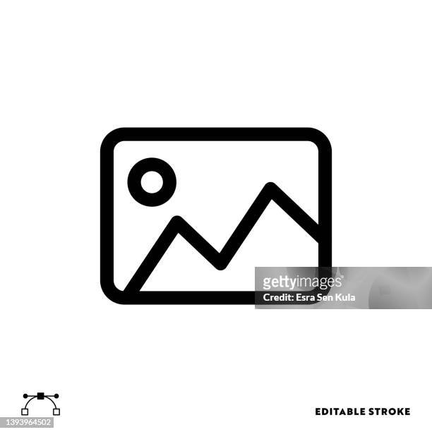 stockillustraties, clipart, cartoons en iconen met image icon design with editable stroke. suitable for web page, mobile app, ui, ux and gui design. - camera stand