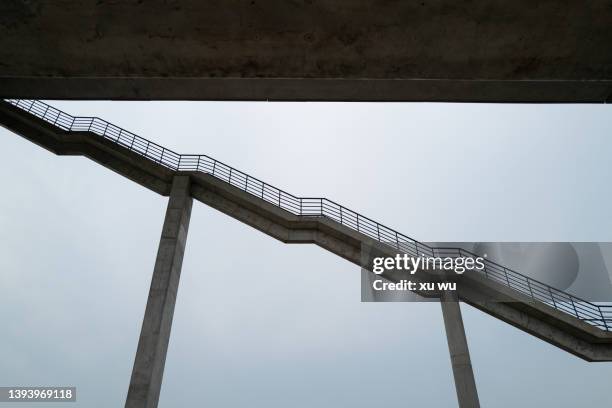 up stairs concrete building - service level high stock pictures, royalty-free photos & images