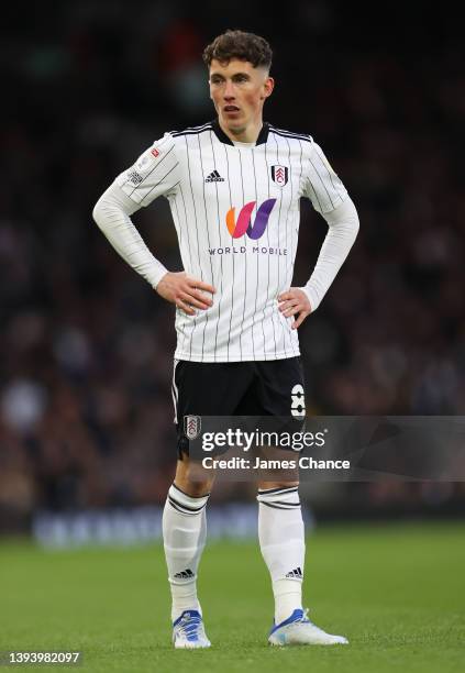 Harry Wilson of Fulham looks on during the Sky Bet Championship match between Fulham and Nottingham Forest at Craven Cottage on April 26, 2022 in...