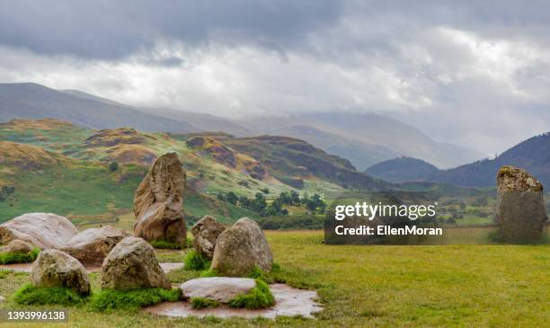 castlerigg stone circle, cumbria - castlerigg stone circle stock-fotos und bilder