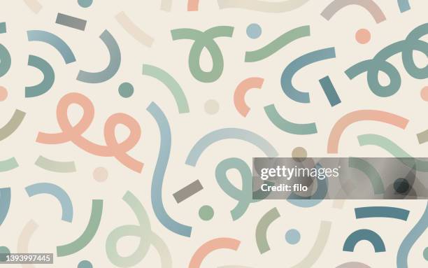 seamless tileable abstract geometric celebration excitement shapes background - fashionable stock illustrations