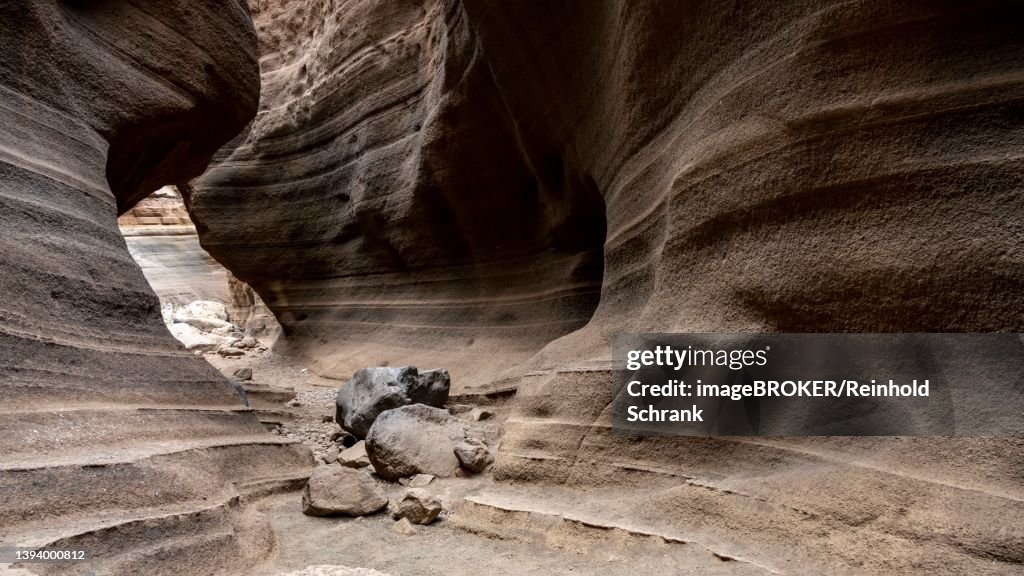 Canyon, Barranco de las Vacas, Gran Canaria, Canary Islands, Spain