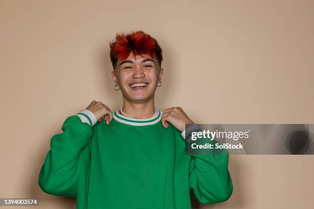 candid laughter - dyed hair stock pictures, royalty-free photos & images