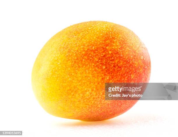fresh mango isolated on white background. - sorbet isolated stock pictures, royalty-free photos & images