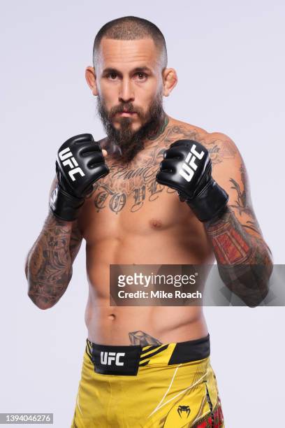 Marlon Vera poses for a portrait during a UFC photo session on April 27, 2022 in Las Vegas, Nevada.