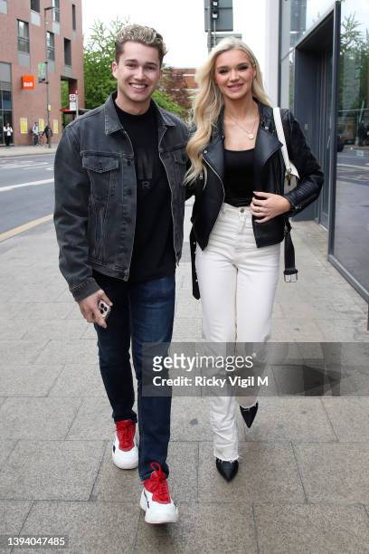 Pritchard and Abbie Quinnen seen attending the official launch of Newton’s Bar - Gravity Southside’s first dedicated cocktail bar in Wandsworth on...