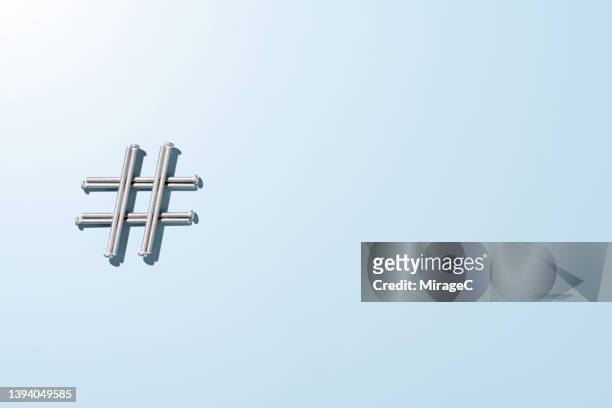 hashtag composed of screws - hashtag ストックフォトと画像