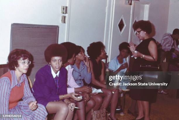 Paula Giddings talking at a party during The Phillis Wheatley Poetry Festival.