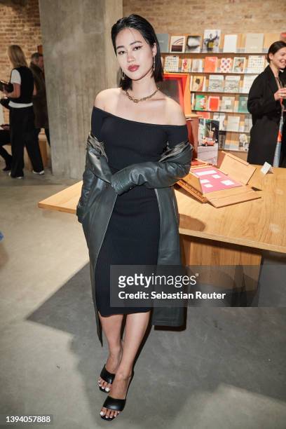 Ting Ting Lai attends the Johannes Wohnseifer X MCM Edition Launch during the Gallery Weekend Berlin at König Galerie on April 27, 2022 in Berlin,...