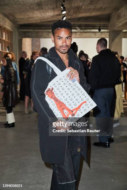 Lie Ning attends the Johannes Wohnseifer X MCM Edition Launch during the Gallery Weekend Berlin at König Galerie on April 27, 2022 in Berlin, Germany.