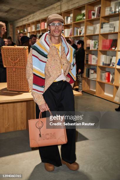 Patrick Mason attends the Johannes Wohnseifer X MCM Edition Launch during the Gallery Weekend Berlin at König Galerie on April 27, 2022 in Berlin,...