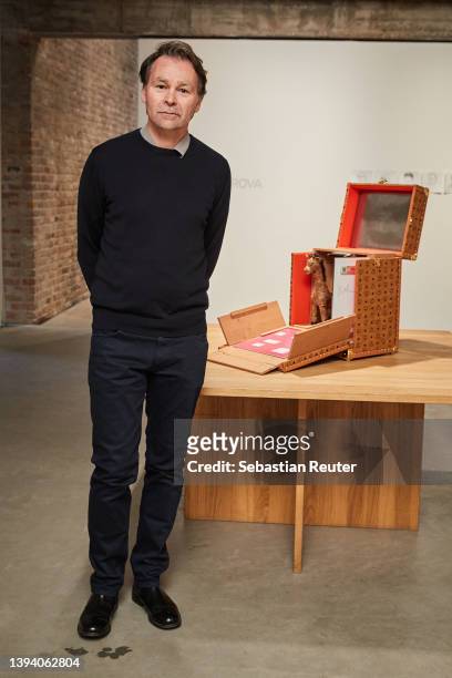 Designer Johannes Wohnseifer attends the Johannes Wohnseifer X MCM Edition Launch during the Gallery Weekend Berlin at König Galerie on April 27,...