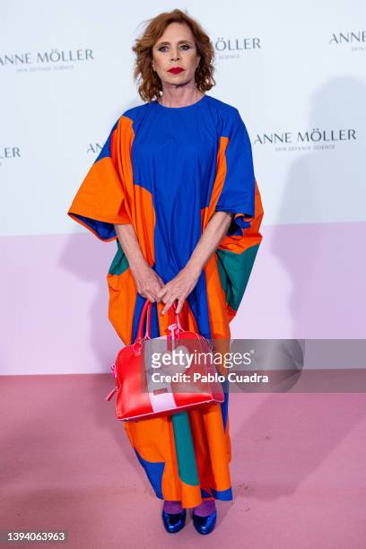 Spanish designer Agatha Ruiz de la Prada attends 'La Fiesta de la Primavera' party at Mandarin Ritz Oriental hotel on April 27, 2022 in Madrid, Spain.
