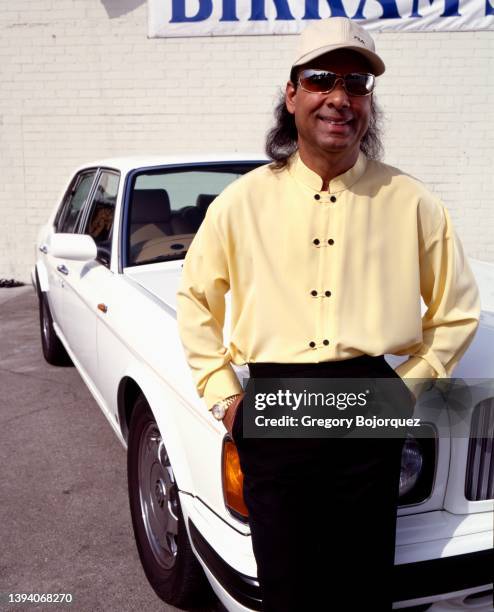 Yoga guru Bikram Choudhury outside his yoga studio in 2005 in Hollywood, California.