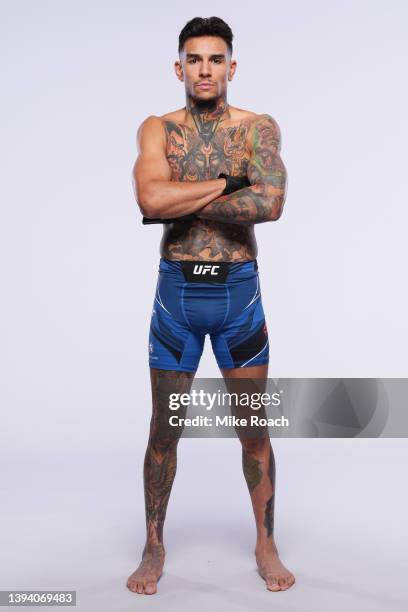 Andre Fili poses for a portrait during a UFC photo session on April 27, 2022 in Las Vegas, Nevada.