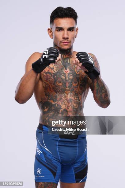 Andre Fili poses for a portrait during a UFC photo session on April 27, 2022 in Las Vegas, Nevada.