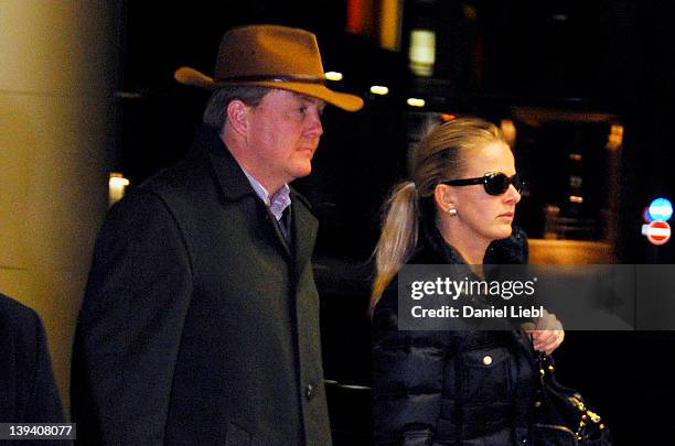 Crown Prince Willem-Alexander arrives at Innsbruck hospital with Mabel Wisse Smit, the wife of Prince Johan Friso, on February 19, 2012 in Innsbruck,...