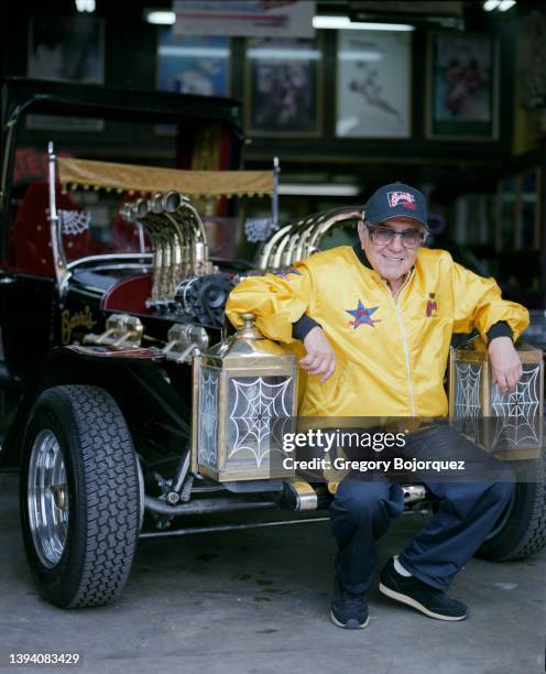 Custom car designer and builder George Barris in 2003 in North Hollywood, California.