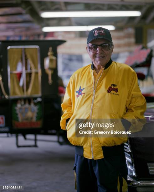 Custom car designer and builder George Barris in 2003 in North Hollywood, California.