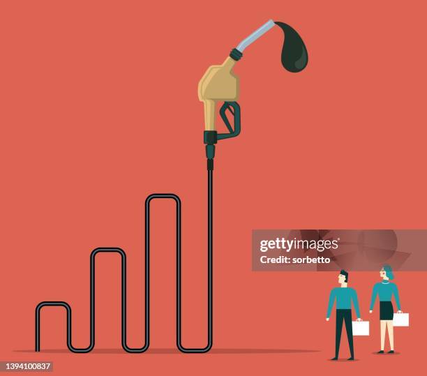 increasing fuel price - gallon container stock illustrations