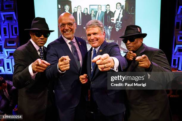 Honorees Jimmy Jam, Rep. Ted Deutch, Rep. Michael McCaul, and Terry Lewis attend the GRAMMYs On The Hill Awards Dinner at The Hamilton on April 27,...