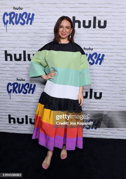 Maya Rudolph attends the Los Angeles premiere of Hulu's Original Film "Crush" at NeueHouse Los Angeles on April 27, 2022 in Hollywood, California.