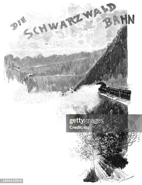 black forest railway - black forest germany stock illustrations