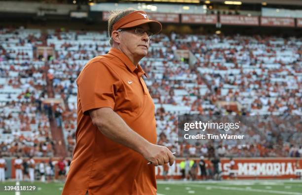 Special assistant to the head coach Gary Patterson of the Texas Longhorns walks on the field during the Orange-White Spring Game at Darrell K...