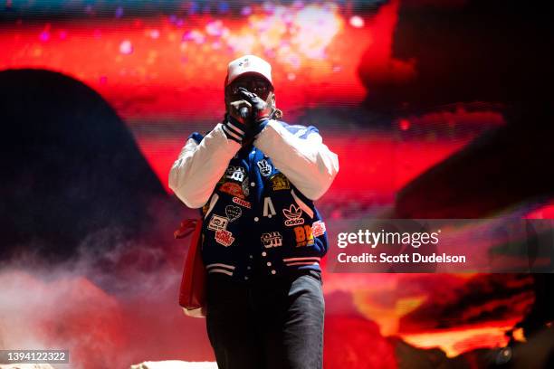 Rapper Jabari Manwa of BROCKHAMPTON performs onstage during Weekend 2, Day 2 of the 2022 Coachella Valley Music and Arts Festival on April 23, 2022...