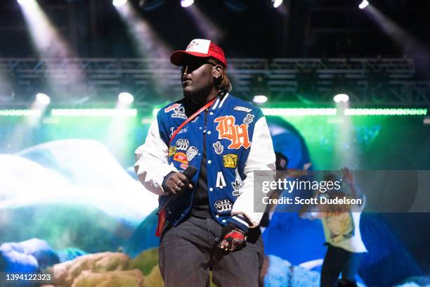 Rapper Jabari Manwa of BROCKHAMPTON performs onstage during Weekend 2, Day 2 of the 2022 Coachella Valley Music and Arts Festival on April 23, 2022...