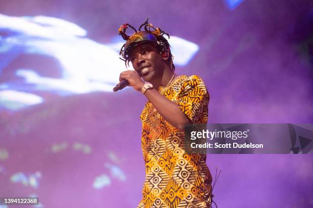 Rapper Merlyn Wood of BROCKHAMPTON performs onstage during Weekend 2, Day 2 of the 2022 Coachella Valley Music and Arts Festival on April 23, 2022 in...