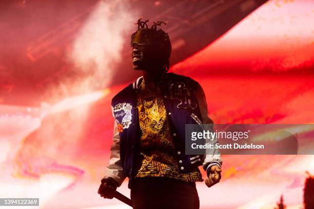 Rapper Merlyn Wood of BROCKHAMPTON performs onstage during Weekend 2, Day 2 of the 2022 Coachella Valley Music and Arts Festival on April 23, 2022 in...