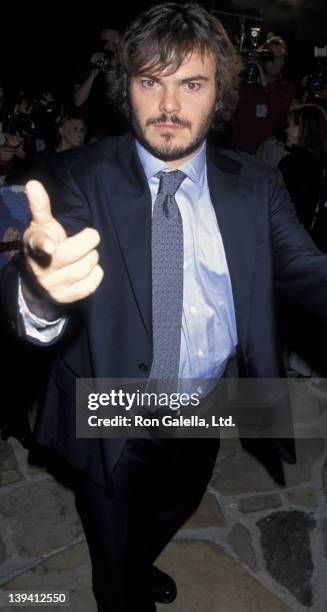 Jack Black attends the premiere of "Shallow Hal" on November 1, 2001 at Mann Village Theater in Westwood, California.