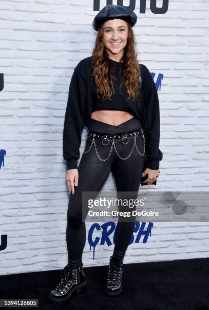 Kaycee Rice attends the Los Angeles premiere of Hulu's original film "Crush" at NeueHouse Los Angeles on April 27, 2022 in Hollywood, California.